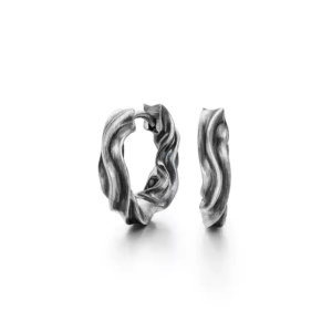 Sterling Silver Mobius Hoop Earrings Unisex